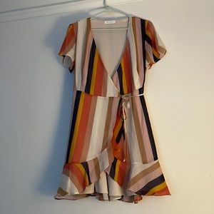 All In Favor Striped Cocktail Dress